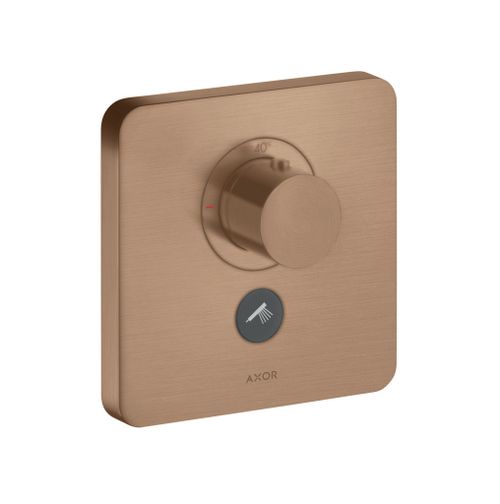 AXOR-HG-AXOR-ShowerSelect-Thermostat-HighFlow-Unterputz-softcube-fuer-1-Verbraucher-und-einen-zusaetzlichen-Abgang-Brushed-Red-Gold-36706310 gallery number 1